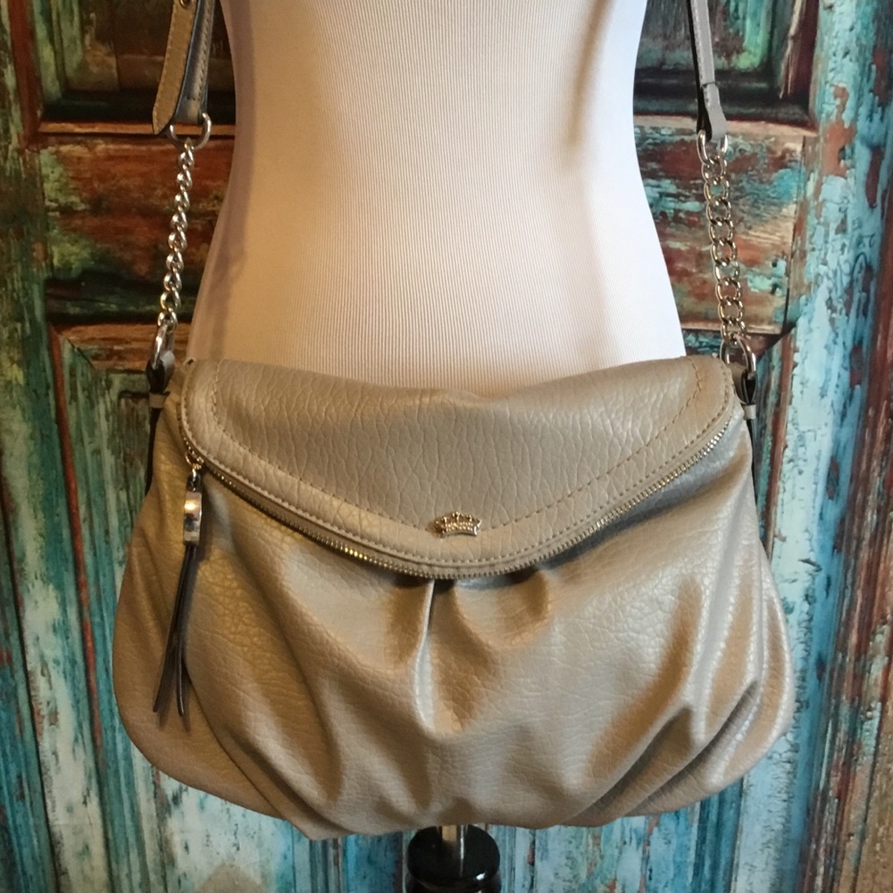 Juicy Couture Grey Bohemian Crossbody Hobo - Picture 1 of 7
